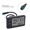 Talany Electric Bicycle LCD Screen Meter,Large Screen Durable Waterproof Connector