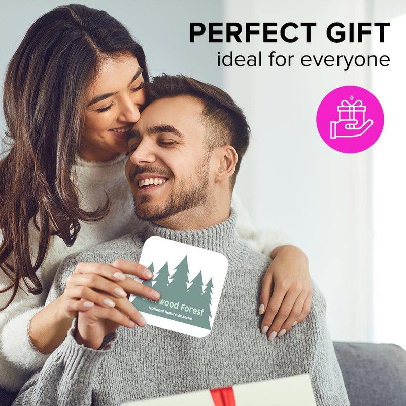 1 x Square Jumbo Size Coaster 12cm Sherwood Forest England