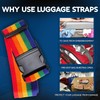 4 Pack Heavy Duty Luggage Straps – Adjustable Suitcase Packing