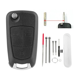 3 Button Flip Key Case with File with Pin Removal Tool Needle File for Vauxhall Astra Vectra Zafira Antara Tigra B Vauxhall Corsa Meriva Insignia Signum D Flip Key Shell