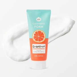 ORJENA Smile Day Cleansing Foam Grapefruit 180ml – Espuma Facial Iluminadora con Extracto de Toronja para Limpieza Suave y Piel Radiante