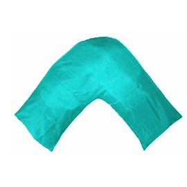 Gyulin Silky Soft Satin Soild Envelope Style V Shaped/Tri/Boomerang Pillow Cover Pillowcase Pillow Protector Cushion Cover for Orthopaedic/Pregnancy/Nursing Pillows,Only Cover No Insert Turquoise