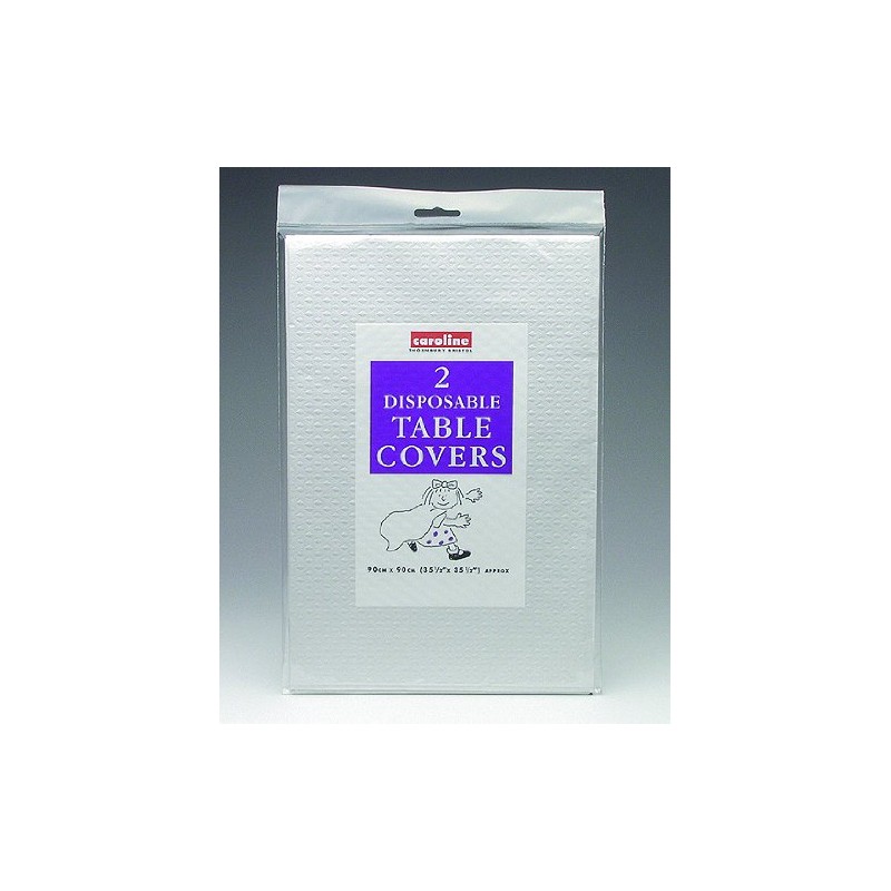 Caroline Packaging Paper Tablecover White Pack of 2 for Disposable