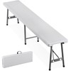SEGAWE 6FT Plastic Folding Bench Portable Bench Indoor Outdoor for