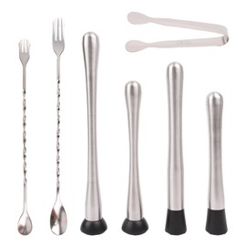 Framad 7PCS Cocktail Muddler Set, Fruit Smasher for Drinks, Stainless Steel Bar Accessories Tools