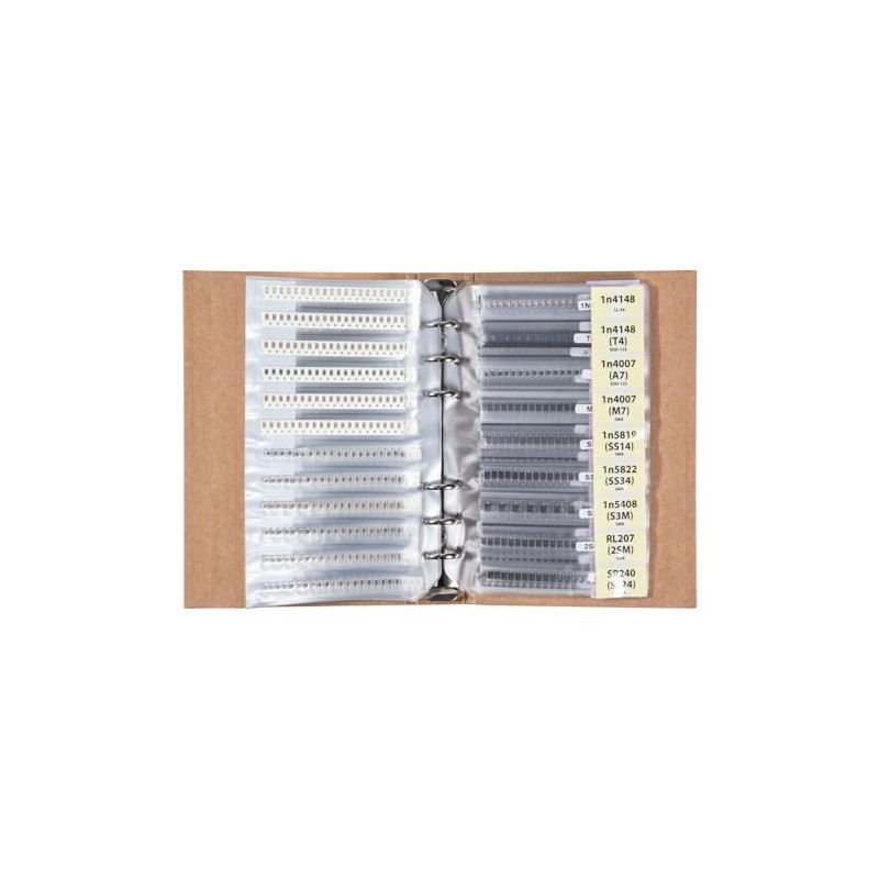 Kit de surtido de componentes electrónicos SMT Libro de resistencias,