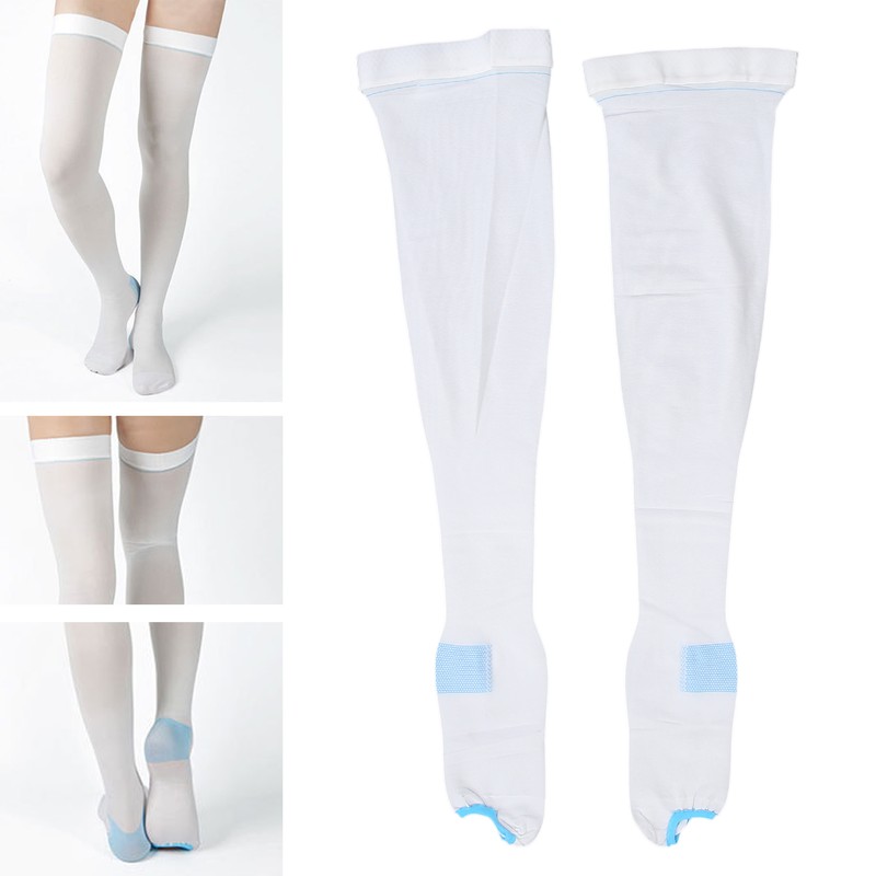 Thigh Length Compression Stockings Prevent Varicose Veins Leg Fatigue Swelling