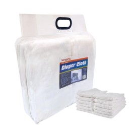 SupremePlus New Large Cotton Diaper Cloths - Highly Absorbable, Soft & Reusable - 12