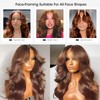 Curtain Bangs Chocolate Brown Glueless Wigs Human Hair Pre Plucked