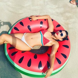 Watermelon Buoy Swim Ring Summer Water Inflatable Toy for Pool Adults and Kids