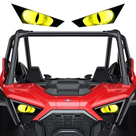 AMR Racing UTV SXS - calcomanía calcomanía para faros delanteros compatible con Polaris RZR Pro XP 20-23, color amarillo Eclipse