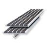 Stair Nosing, Black, 60in W, Extruded Alum