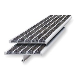 Stair Nosing, Black, 60in W, Extruded Alum