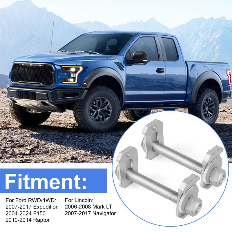 86252 Performance Cam Front Camber/Caster Kit Compatible with 09-14 FORD