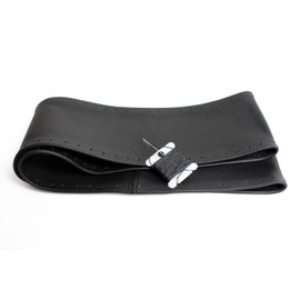 Richmond Auto Upholstery - Leather Steering Wheel Cover, Black (Compatible with 1996 Ford Bronco XLT)