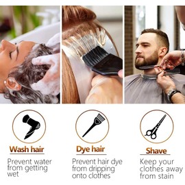 100pcs Disposable Hair Cutting Capes Hair Salon Cape Hair Dye Shawl Hairdressing Shoulder Protectors Transparent Waterproof Haircut Cloak Coloring Dyeing Perm Apron Hairdressing Accessories