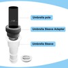 Thyle 2 Pcs Pool Umbrella Stabilizer Adapter Threaded Adapter Sleeves