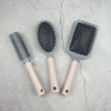 Anti-Tangle Perm Hair Brush with Scalp Massage and Volume Cushion Square Brush 4ea
