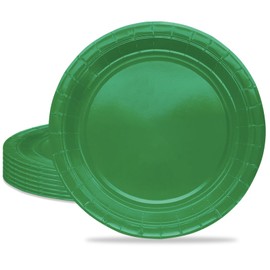 MORAINJAY 16Pcs Party Plates,Green Paper Plate,7inch Birthday Plate for Adults Kids,Solid Color Table Decorations for Birthday,Wedding,Picnic,Baby Shower,Green Party Supplies for 16 Guests