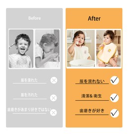Lakumai Waterproof Bib for Babies and Children, Super Bib, Soft Bib Apron, Baby Food Apron, Adjustable Size, Dirty Resistant, Sleeveless, With Pockets, Waterproof, Lightweight, Name, Nursery School