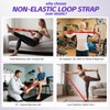 ROSAPOAR Stretching Strap with Loops - Non Elastic Yoga Straps