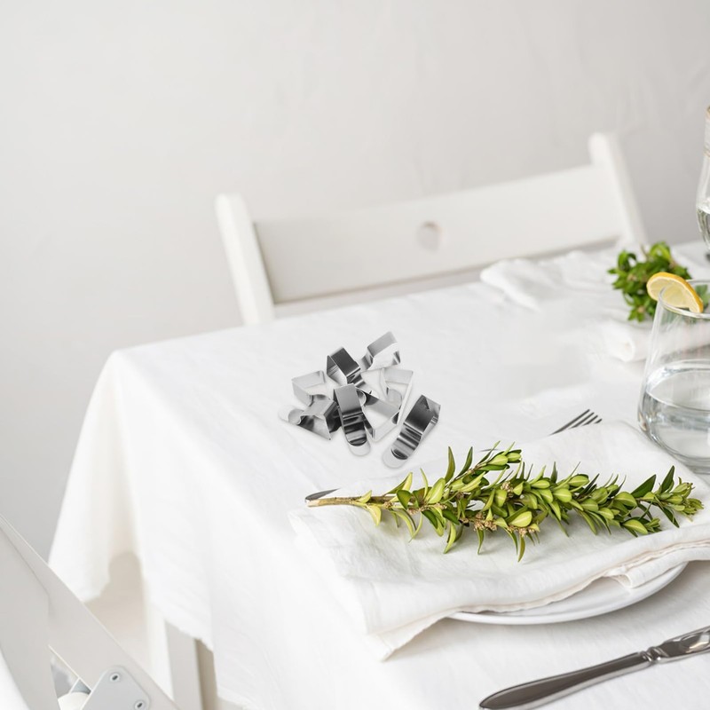 iplusmile 8pcs Stainless Steel Trapezoidal Tablecloth Holders One Design for