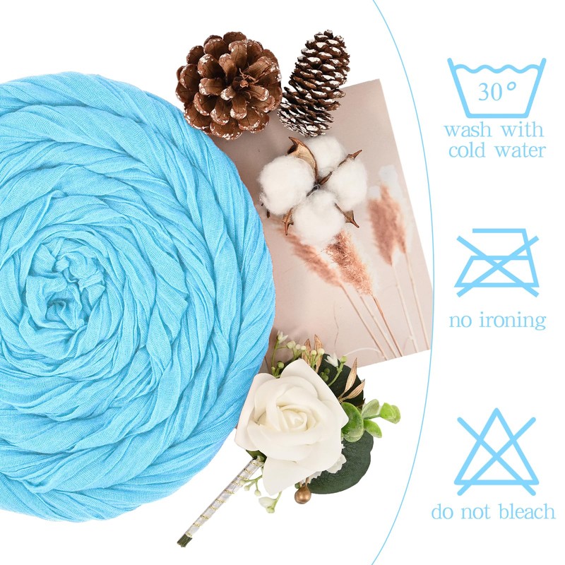 16 Pack Light Blue Cheesecloth Table Runner 17 x 108