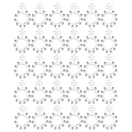 COTTVOTT Decade Rosary Ring, Finger Rosary Cross Rings, Devotional Exorcism Benedict Medal Pocket Rosary Cross Prayer Ring for Men Women Favors