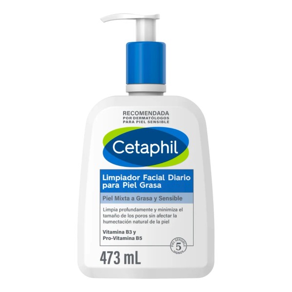 Limpiador Facial Diario Cetaphil Para Piel Grasa 473 Ml