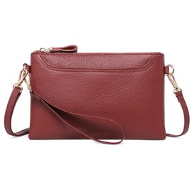 SENDEFN Leather Wristlet Clutch Small Women Crossbody Shoulder Bag Wallet Purses RIFD Card Slots