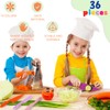 Mixweer 36 Pcs Kids Plastic Kitchen Knives Children's Safe Cooking