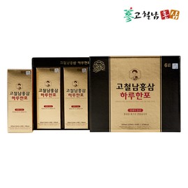 Gocheolnam Red Ginseng Squeezable Whole Red Ginseng Stick, 1 pack a day 10ml x 30 packs / 고철남홍삼 짜먹는 전체식 홍삼스틱 하루한포 10ml x 30포