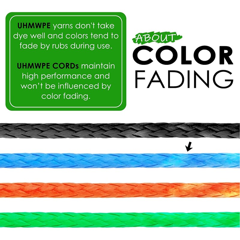 emma kites 100% UHMWPE Braided Cord 100Ft High Strength Low