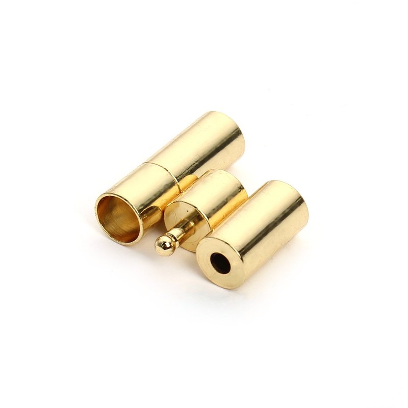 Linsoir beads Strong Cylinder Bayonet Push Clasps Brass Cord Ends