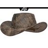 Black Jungle Denver Leather Western Hat Full Leather Cowboy Hat