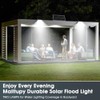 Malitupy Solar Flood Lights Indoor Outdoor(2 Pack),Aluminum Durable 6000K Waterproof