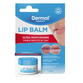 Dermal Therapy Lip Balm Original Tub | Designed to Hydrate & Soften Severely Dry Lips | 10g