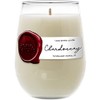 Jackpot Candles Chardonnay Wine Glass Candle with Ring Inside (Surprise