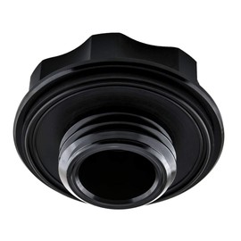 VMS RACING BLACK OIL CAP with Powered by B18 Emblem in CNC Machined Billet Aluminum Compatible with Honda Accord Acura Integra B18 series engines