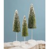 Bethany Traditional Christmas Snow Covered Green Bottle Brush Tree, Set