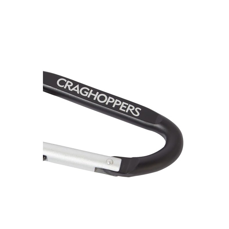 Craghoppers Mens Sturdy 2 Pack Aluminium Karibiner Clips, Black