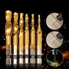 6 Piece Combi Tap Drill Bit Set, M3 / M4
