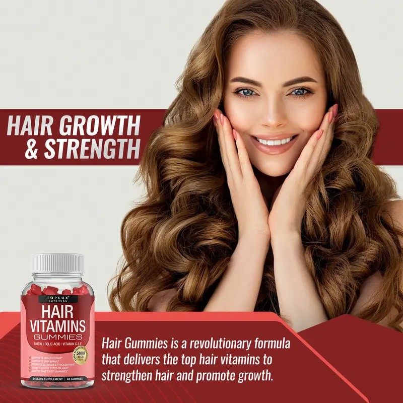 Biotin Gummies 5000 mcg – Hair, Skin & Nails Support