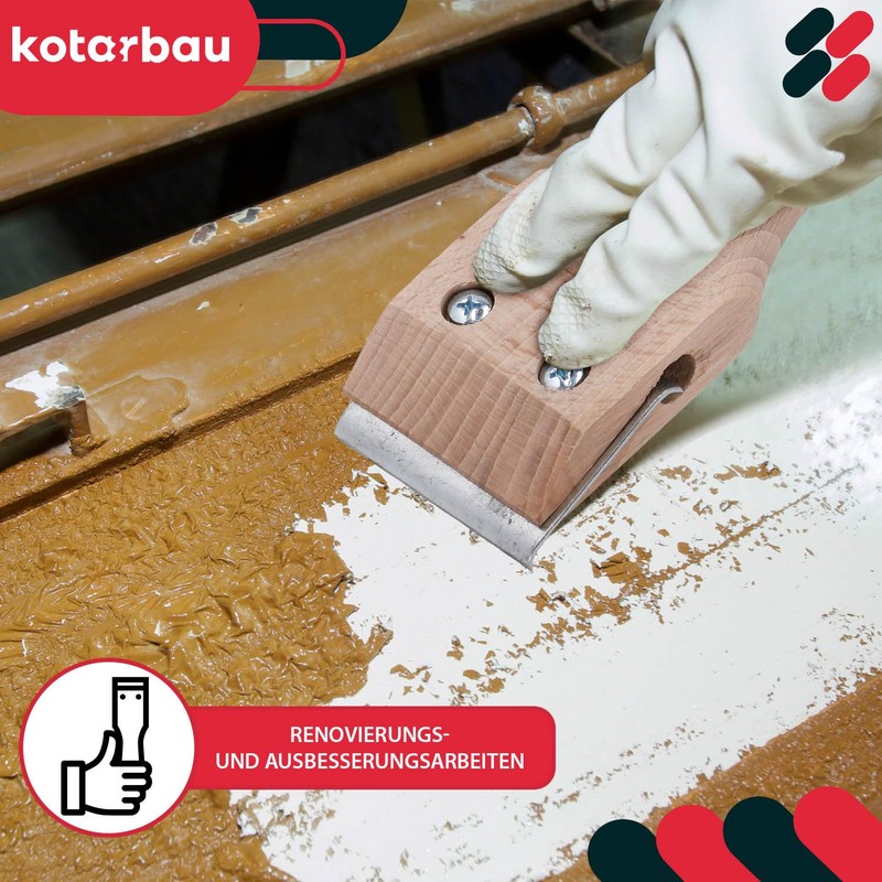 KOTARBAU® 60 mm Wooden Handle Carpentry Blade Scraper Paint Removal