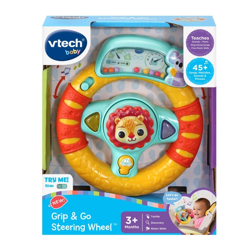 VTech Interactive Grip and Go Steering Wheel Toy with Lion
