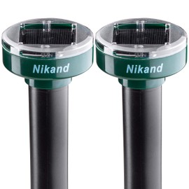 Gopher Repellent Ultrasonic Solar Powered - Mole Repellent Stakes Outdoor Pet Safe - Groundhog Repeller Snake Rodent Gopher Spikes Chaser - Sonic Mole Deterrent Devices (2)