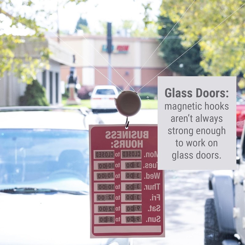 ZipnHang Xtra Wreath Hanger for Glass & Screen Doors (White