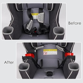 Kinoy Harness Strap Organizer for Car Seats – Prevents Twisting, Speeds Up Buckling – Original Invention for Infant & Toddler Seats – Clip-On Strap Holder, Universal Fit (Red)