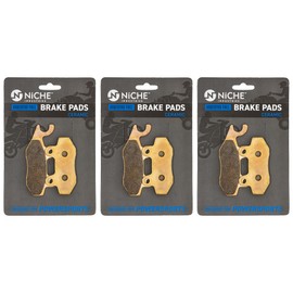 NICHE Ceramic Front/Rear Right-Hand Brake Pad Set for Can-Am 71550336 3 Pack