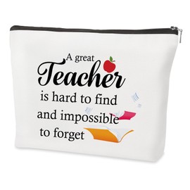 Thank You Teacher Gifts for Women End of The Year Christmas Back to School Retirement Leaving Birthday Valentines End of Term Graduation Appreciation Makeup Bag Best Gifts Ideas for Teacher